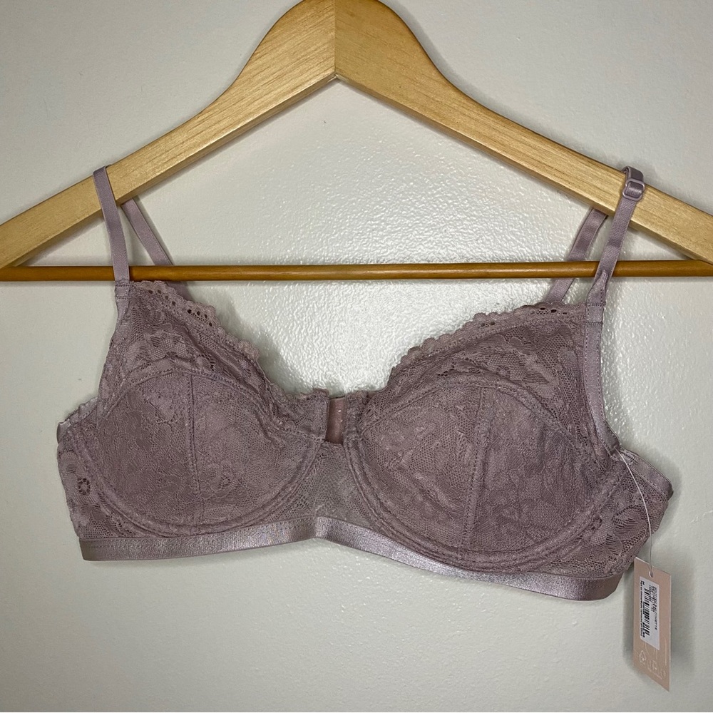 GARAGE NWT Balconette Mauve Lace Bra